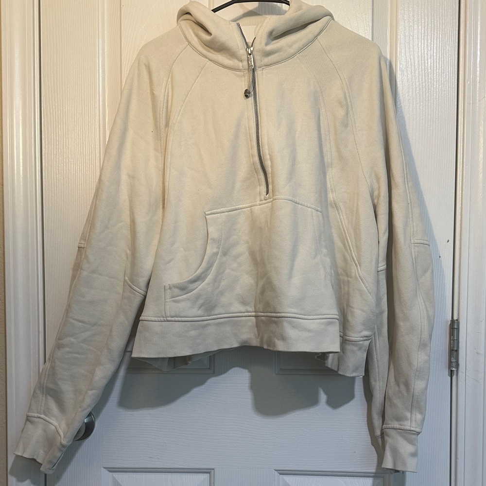 Lululemon Scuba Halfzip Cream Women's Hoodie